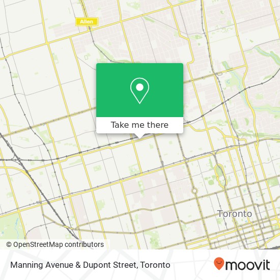 Manning Avenue & Dupont Street map