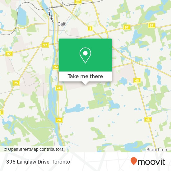 395 Langlaw Drive map