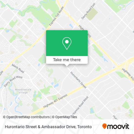 Hurontario Street & Ambassador Drive map