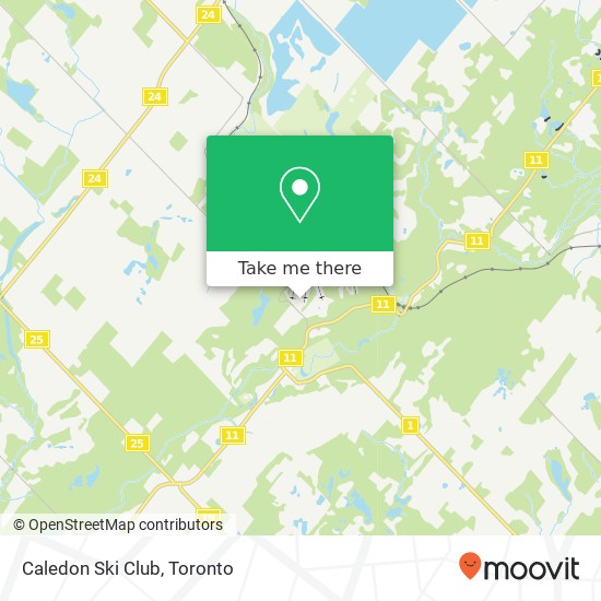 Caledon Ski Club map