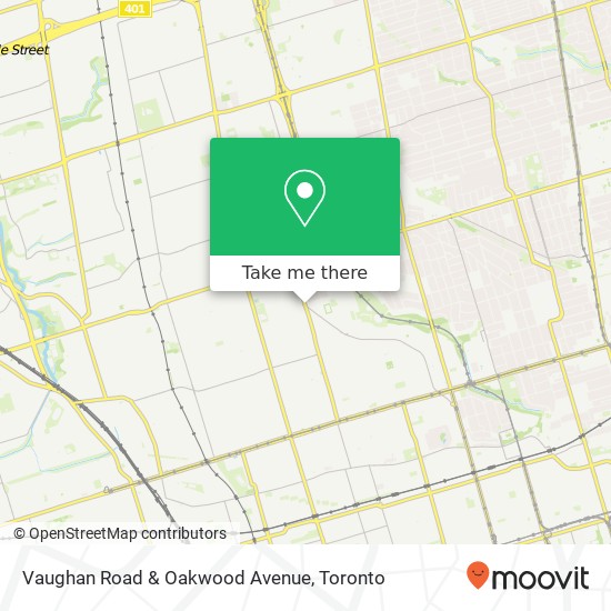Vaughan Road & Oakwood Avenue map