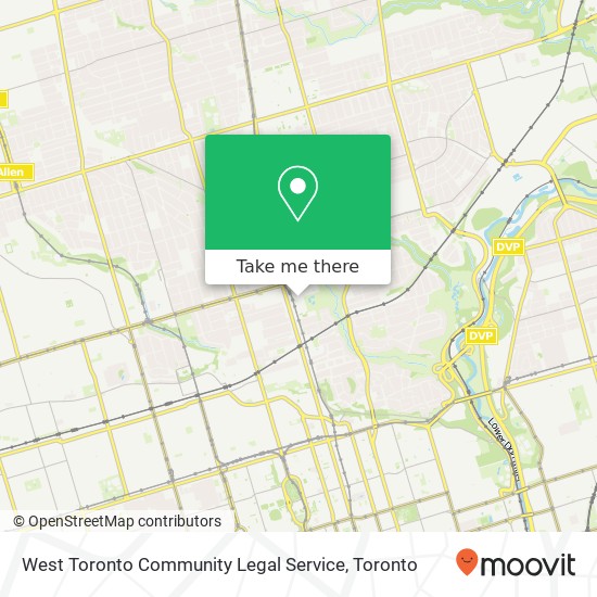 West Toronto Community Legal Service map