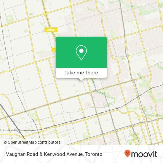 Vaughan Road & Kenwood Avenue map