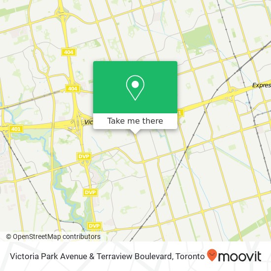 Victoria Park Avenue & Terraview Boulevard map