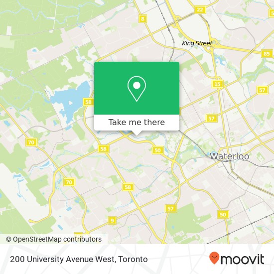 200 University Avenue West map