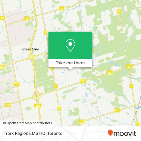 York Region EMS HQ map