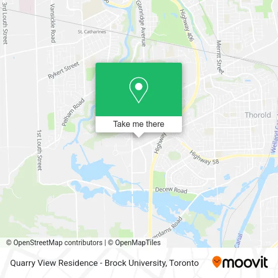 Quarry View Residence - Brock University map