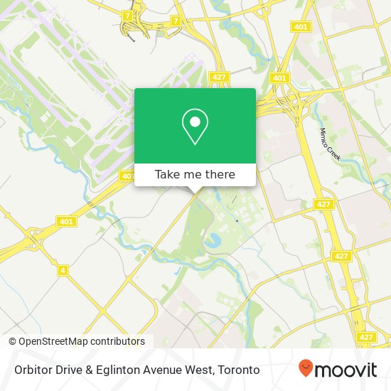 Orbitor Drive & Eglinton Avenue West map