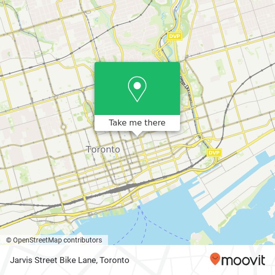 Jarvis Street Bike Lane map