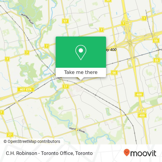 C.H. Robinson - Toronto Office map