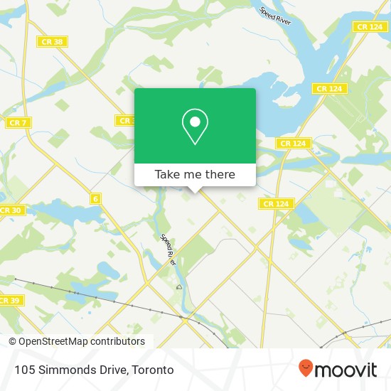 105 Simmonds Drive map