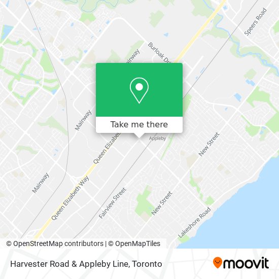 Harvester Road & Appleby Line map