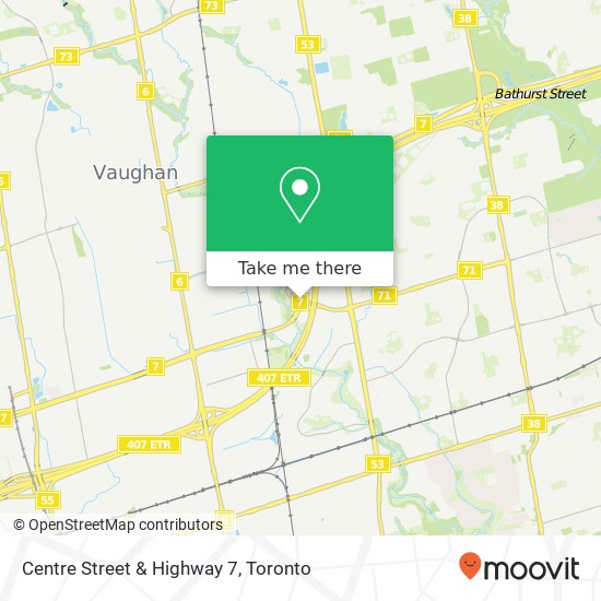 Centre Street & Highway 7 map