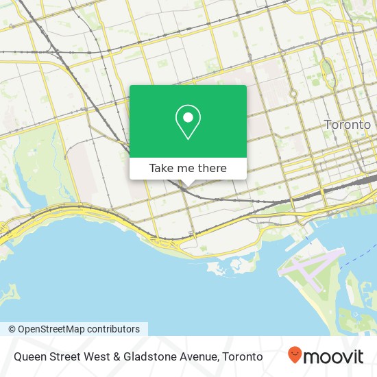 Queen Street West & Gladstone Avenue map