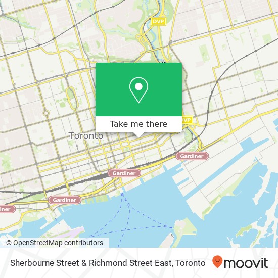 Sherbourne Street & Richmond Street East map