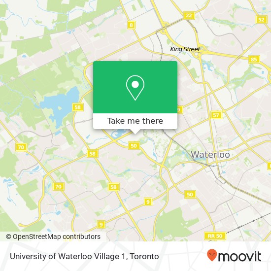 University of Waterloo Village 1 map