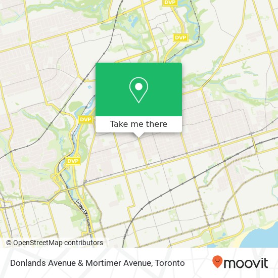 Donlands Avenue & Mortimer Avenue map