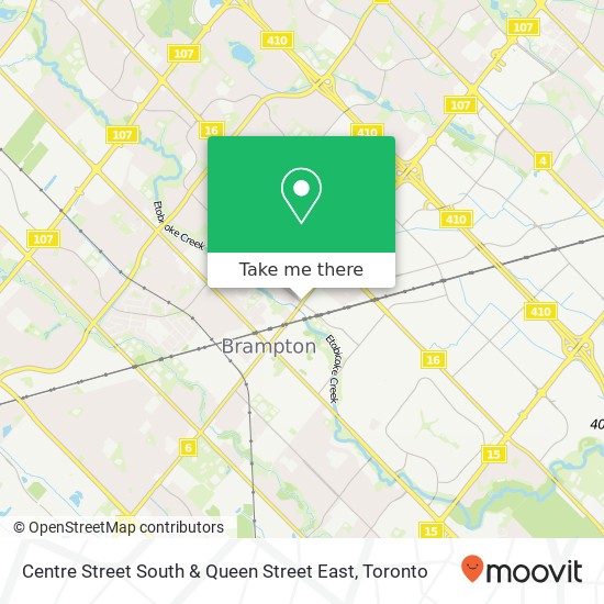 Centre Street South & Queen Street East map