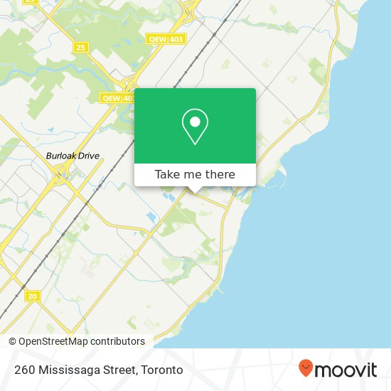 260 Mississaga Street map