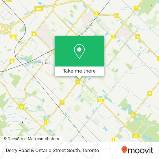 Derry Road & Ontario Street South map