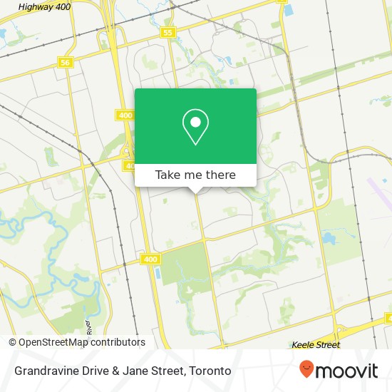 Grandravine Drive & Jane Street map