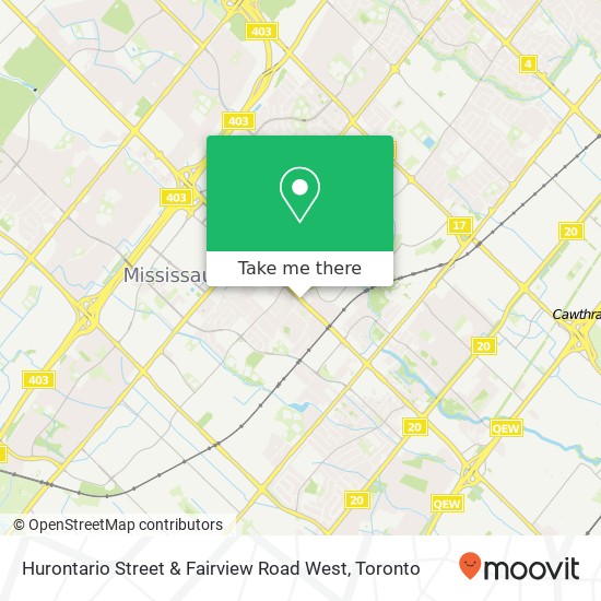 Hurontario Street & Fairview Road West map