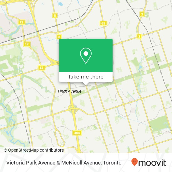 Victoria Park Avenue & McNicoll Avenue map