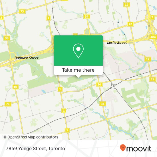 7859 Yonge Street map