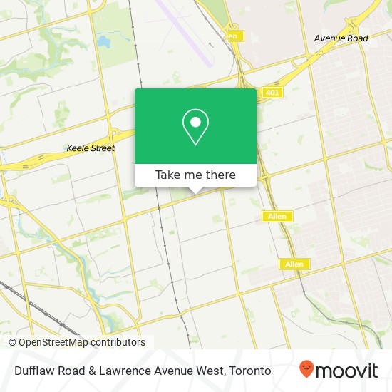 Dufflaw Road & Lawrence Avenue West map
