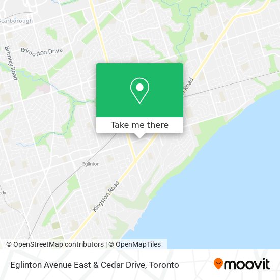 Eglinton Avenue East & Cedar Drive map