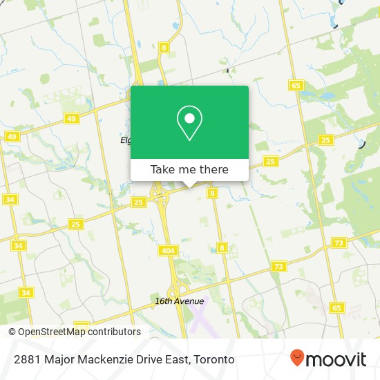 2881 Major Mackenzie Drive East map