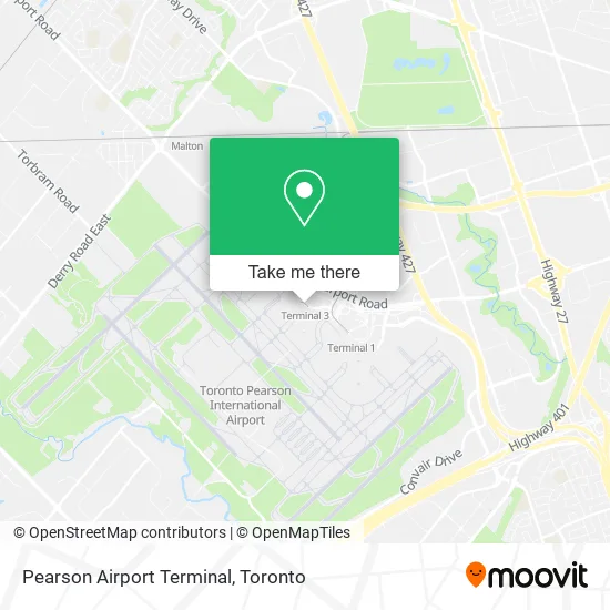 Pearson Airport Terminal map
