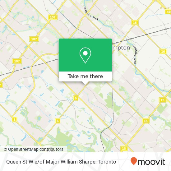 Queen St W e / of Major William Sharpe map
