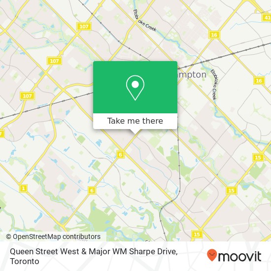 Queen Street West & Major WM Sharpe Drive map