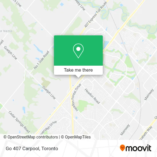 Go 407 Carpool map