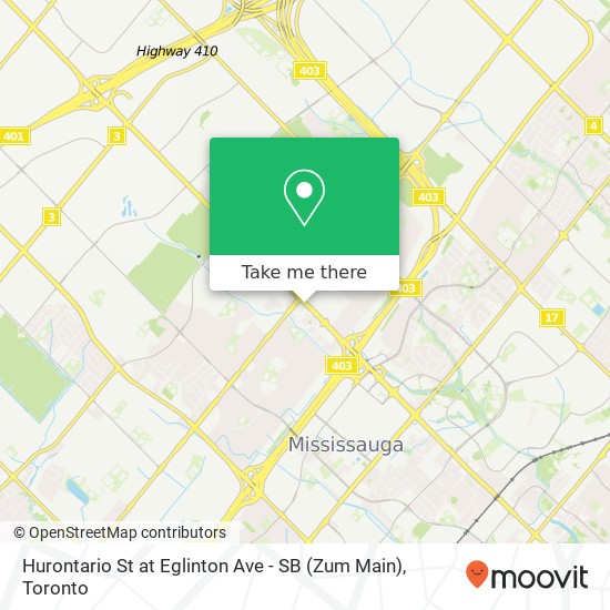 Hurontario St at Eglinton Ave - SB (Zum Main) map