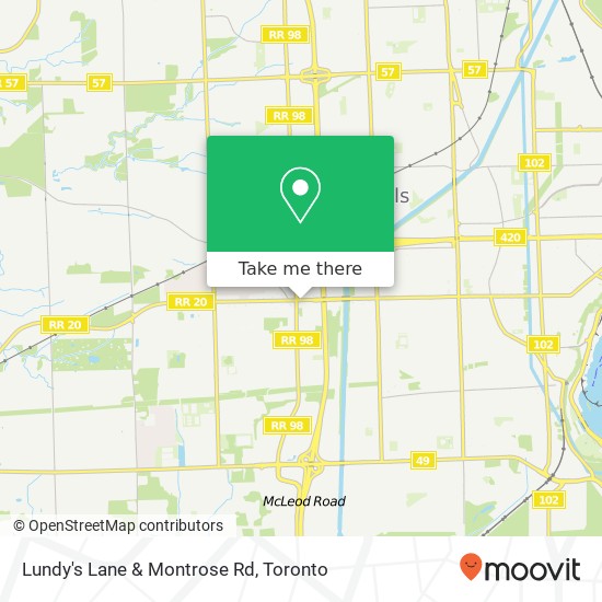 Lundy's Lane & Montrose Rd map