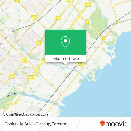 Cooksville Creek Cleanup map