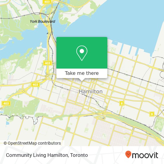 Community Living Hamilton map