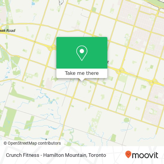 Crunch Fitness - Hamilton Mountain map