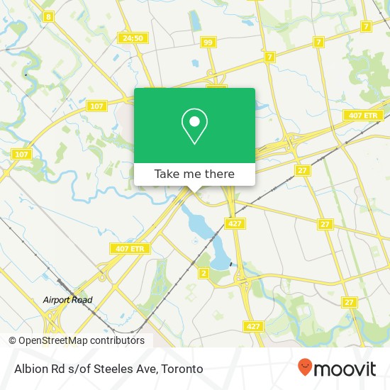 Albion Rd s/of Steeles Ave map