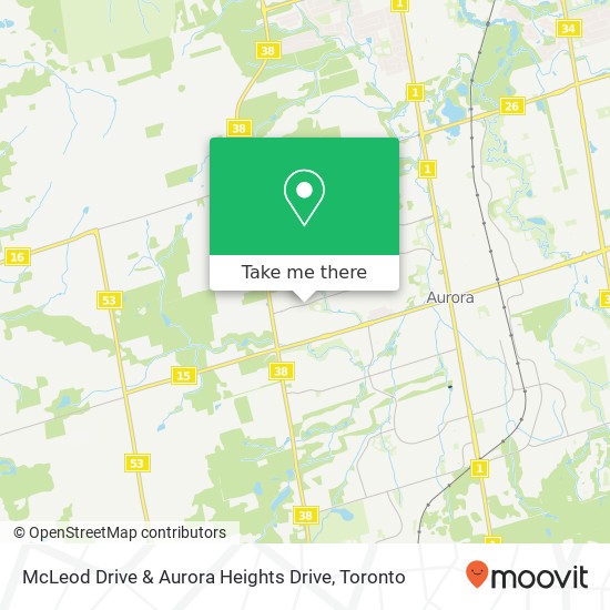 McLeod Drive & Aurora Heights Drive map