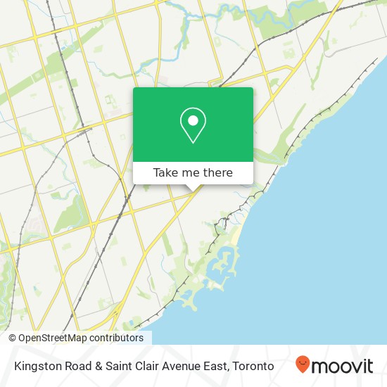 Kingston Road & Saint Clair Avenue East map