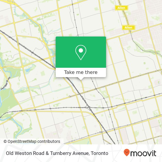 Old Weston Road & Turnberry Avenue map