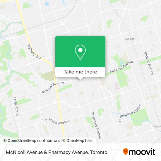 McNicoll Avenue & Pharmacy Avenue map