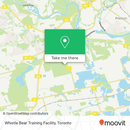 Whistle Bear Training Facility map