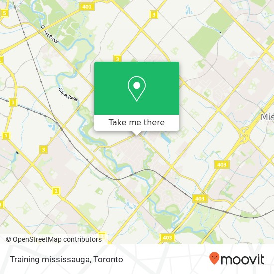 Training mississauga map