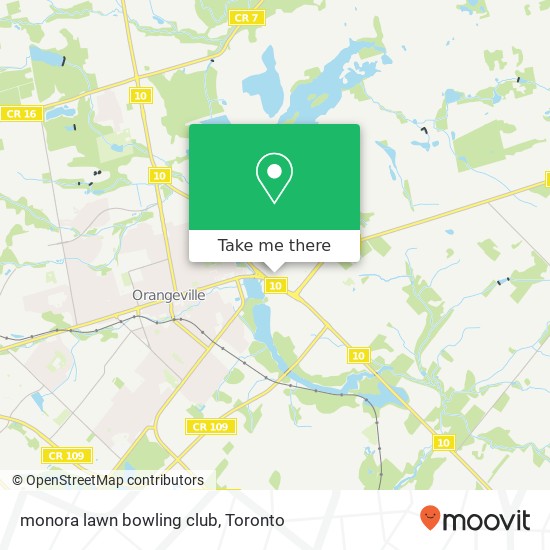 monora lawn bowling club map