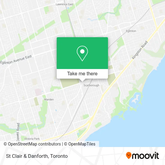 St Clair & Danforth map