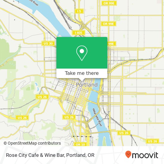 Rose City Cafe & Wine Bar map